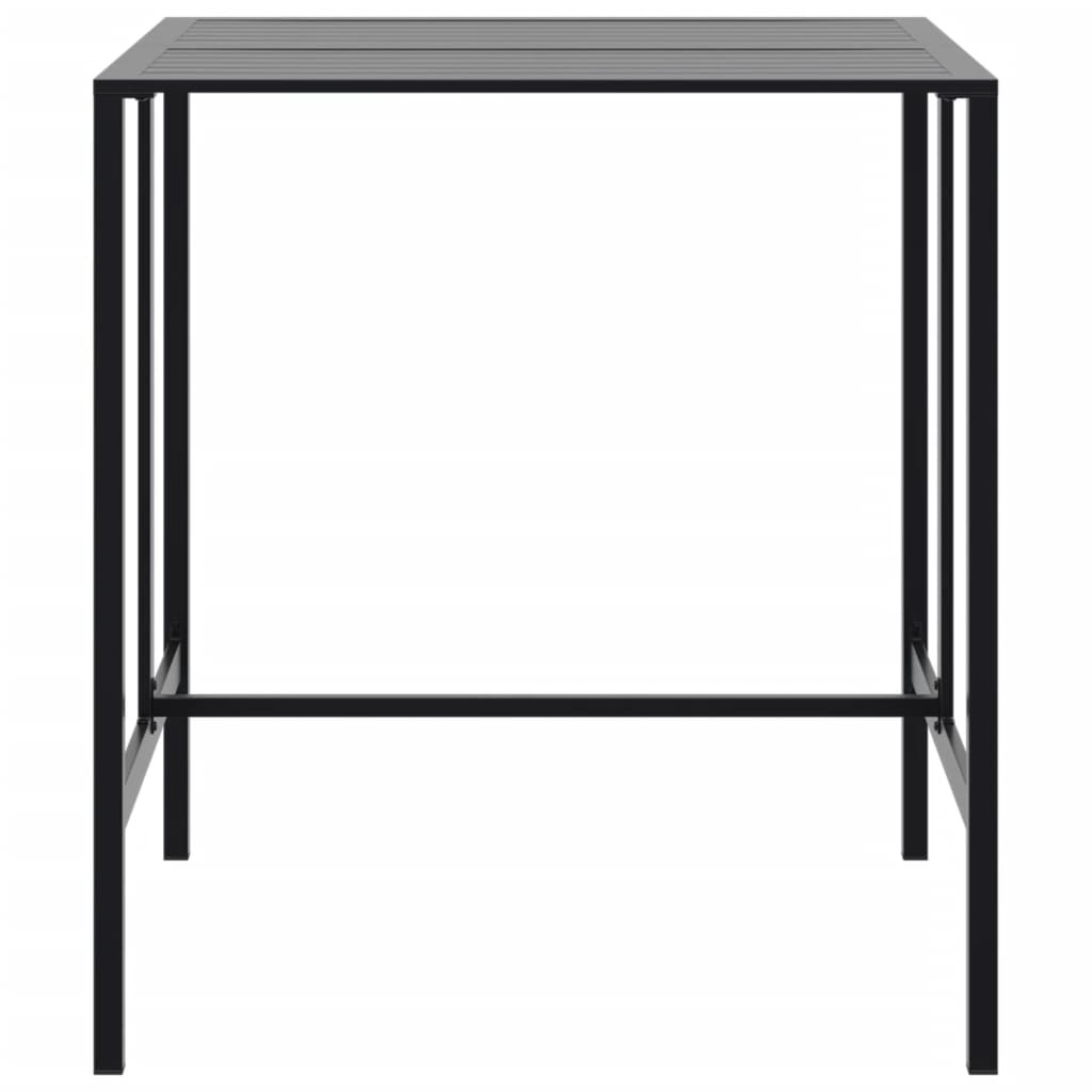 vidaXL 7-tlg. Gartenbar-Set Schwarz Pulverbeschichteter Stahl