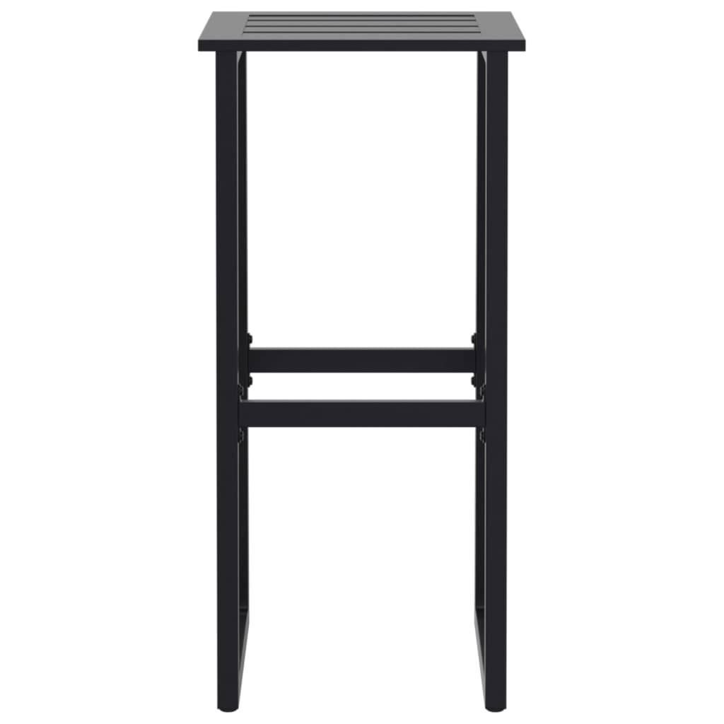 vidaXL 7-tlg. Gartenbar-Set Schwarz Pulverbeschichteter Stahl