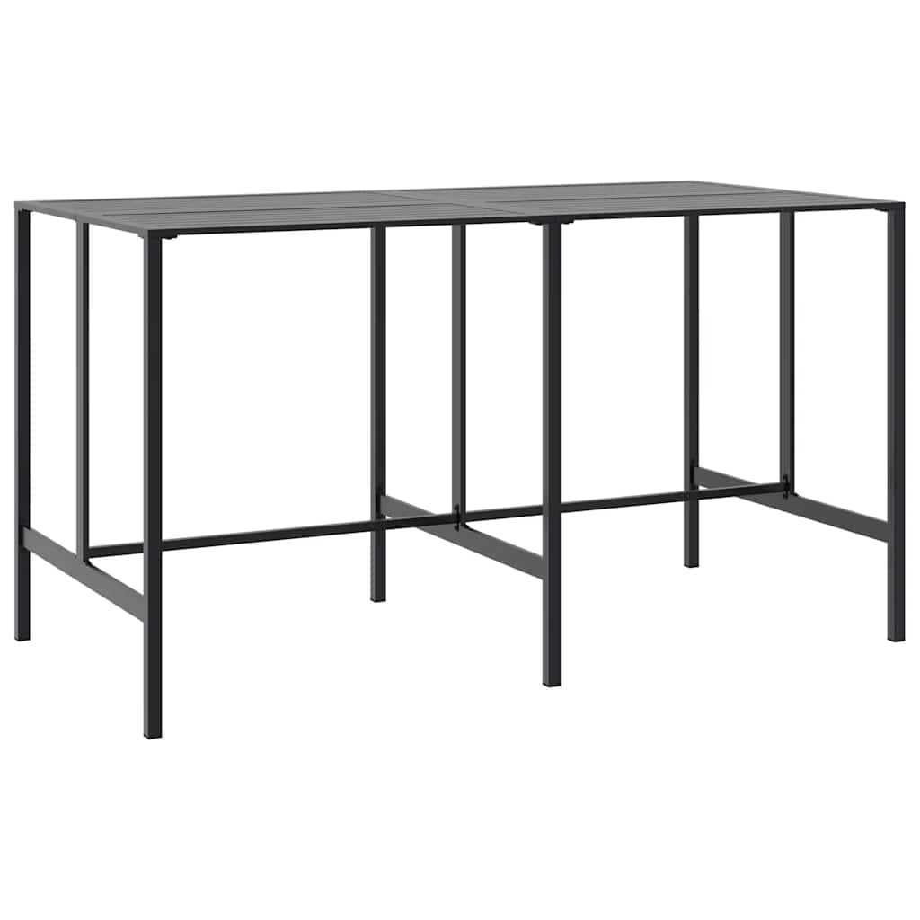 vidaXL 9-tlg. Gartenbar-Set Schwarz Pulverbeschichteter Stahl