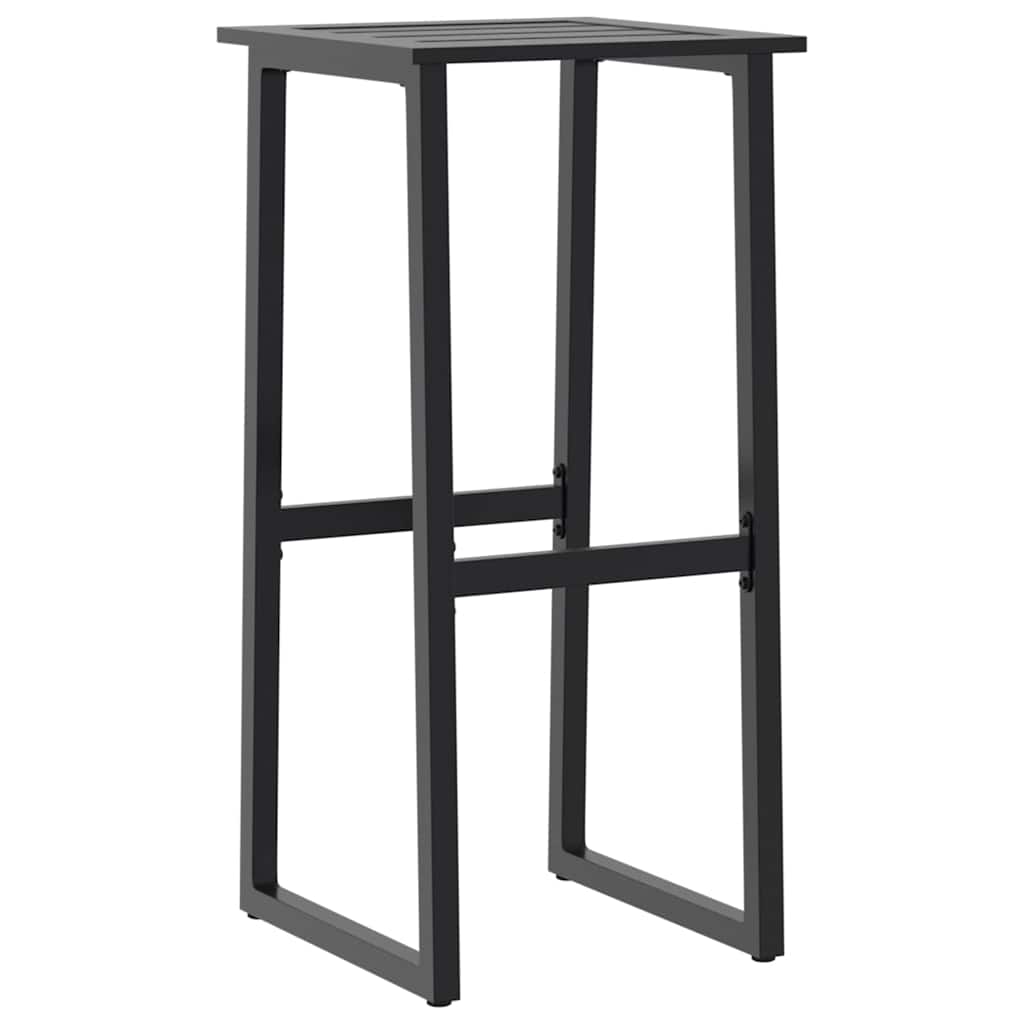 vidaXL 9-tlg. Gartenbar-Set Schwarz Pulverbeschichteter Stahl