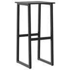 vidaXL 9-tlg. Gartenbar-Set Schwarz Pulverbeschichteter Stahl