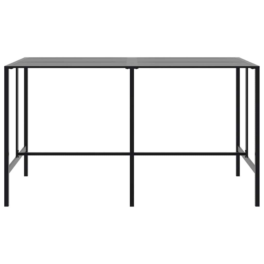 vidaXL 9-tlg. Gartenbar-Set Schwarz Pulverbeschichteter Stahl