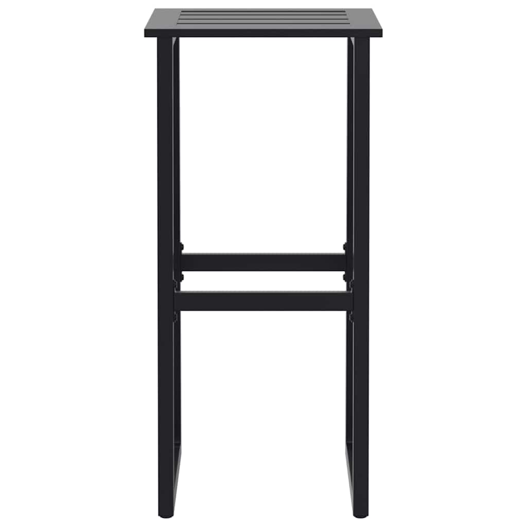 vidaXL 9-tlg. Gartenbar-Set Schwarz Pulverbeschichteter Stahl