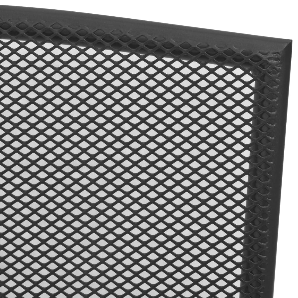 vidaXL Gartenstuhl-Set 5-tlg. Stapelbar Pulverbeschichteter Stahl