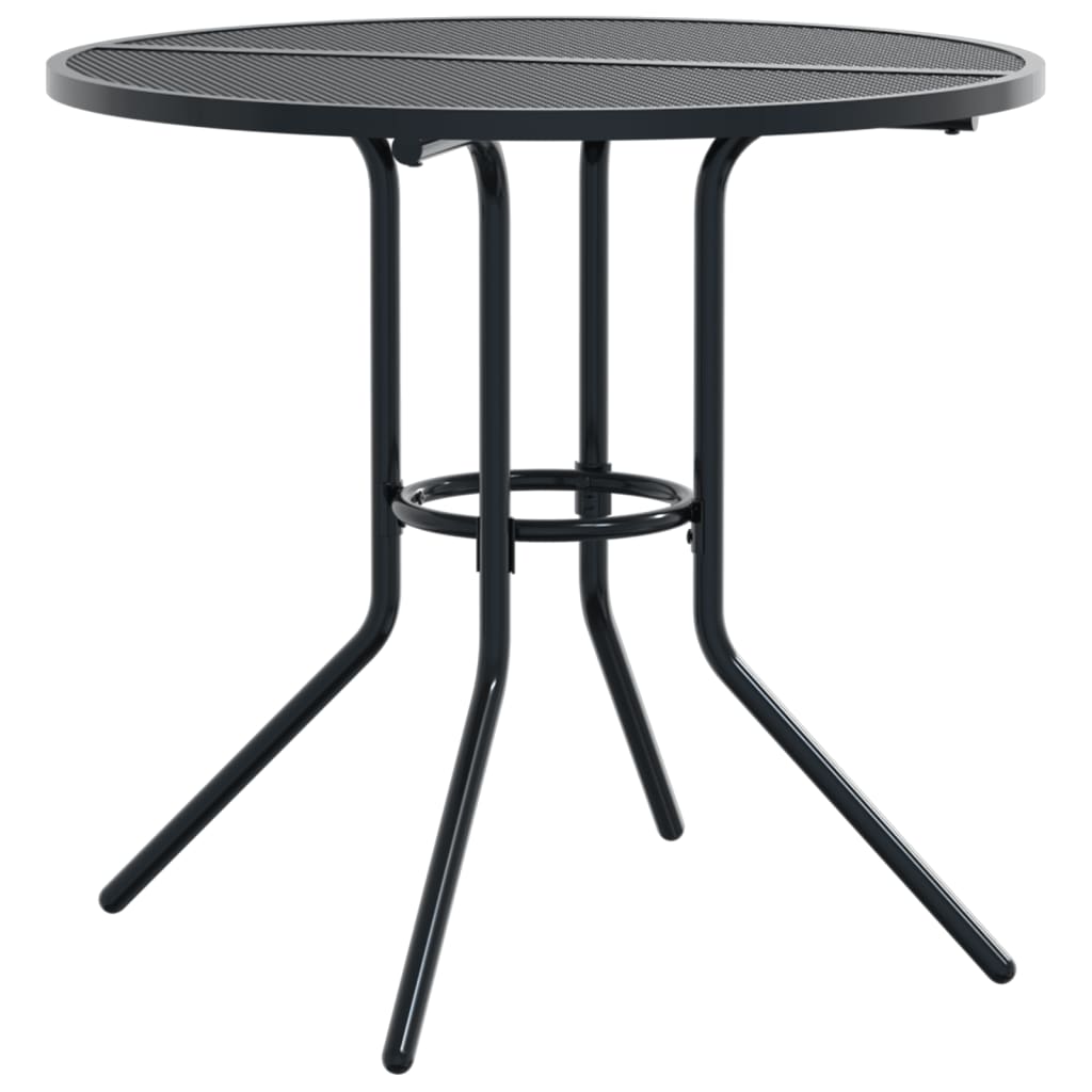 vidaXL Gartenstuhl-Set 5-tlg. Verstellbar Pulverbeschichteter Stahl