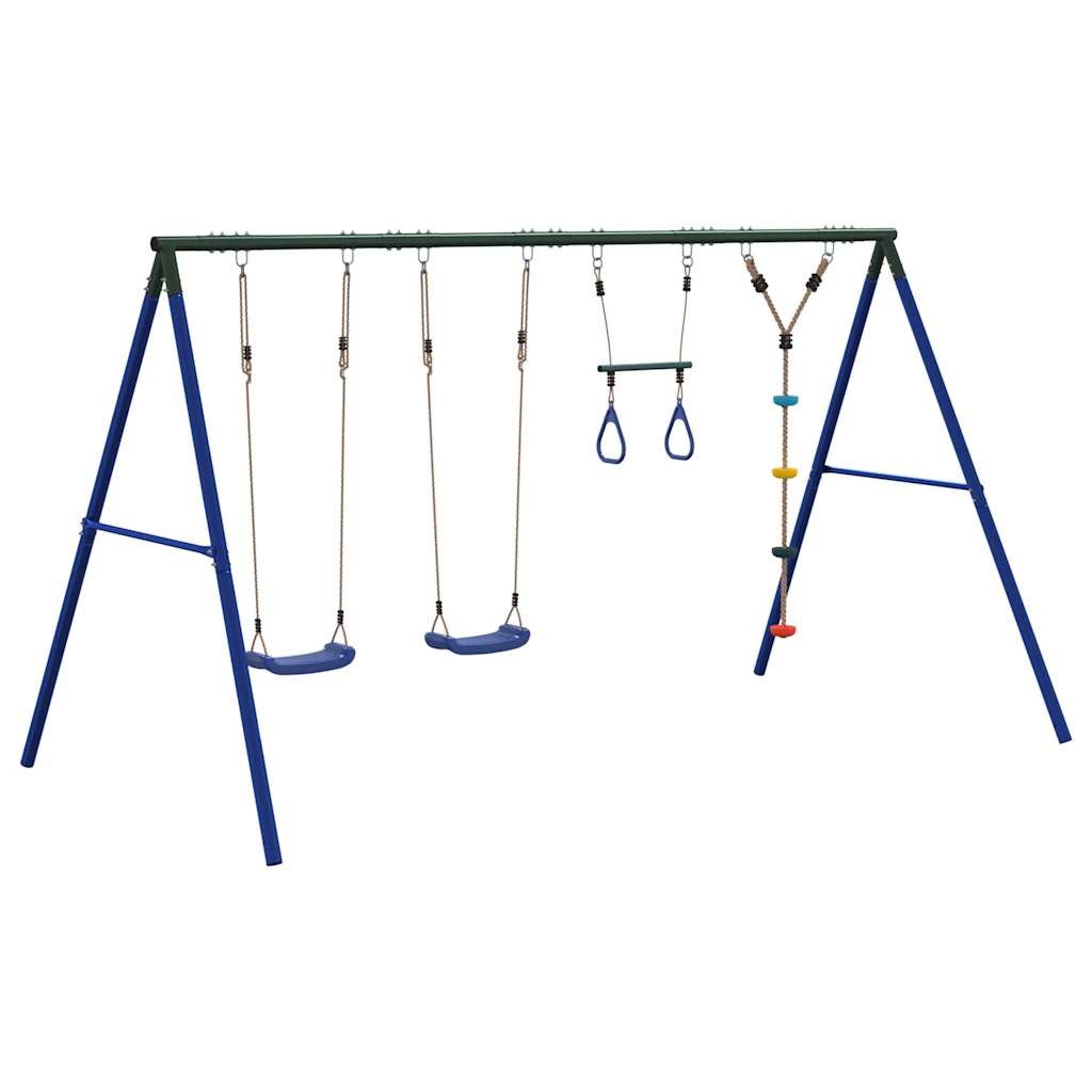 vidaXL Schaukel-Set mit Schaukelsitzen Trapez und Kletterschaukel