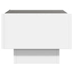 vidaXL Nachttisch mit Infinity-LED Weiß 40x40x30 cm