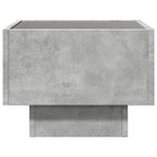vidaXL Nachttisch mit Infinity-LED Betongrau 40x40x30 cm