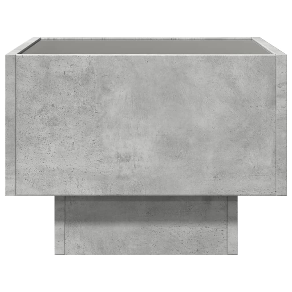 vidaXL Nachttisch mit Infinity-LED Betongrau 40x40x30 cm