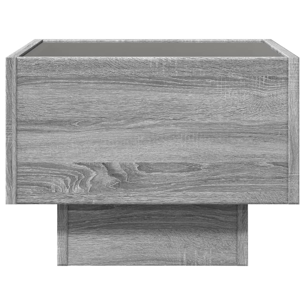 vidaXL Nachttisch mit Infinity-LED Grau Sonoma 40x40x30 cm