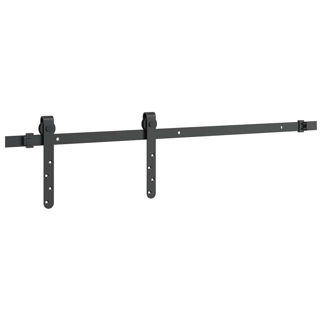 vidaXL Schiebetürbeschlag Set für Schranktüren 91 cm Karbonstahl