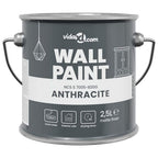 vidaXL Wandfarbe Grau 2,5 L Wanddruck