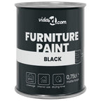vidaXL Möbelfarbe Schwarz 0,75 L Wanddruck