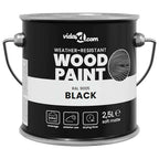 vidaXL Holzfarbe Schwarz 2,5 L Wanddruck