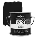 vidaXL Holzfarbe Schwarz 2,5 L Wanddruck