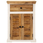 vidaXL Sideboard Weiß und Braun 55x30x73 cm Massivholz Mango