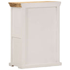 vidaXL Sideboard Weiß und Braun 55x30x73 cm Massivholz Mango