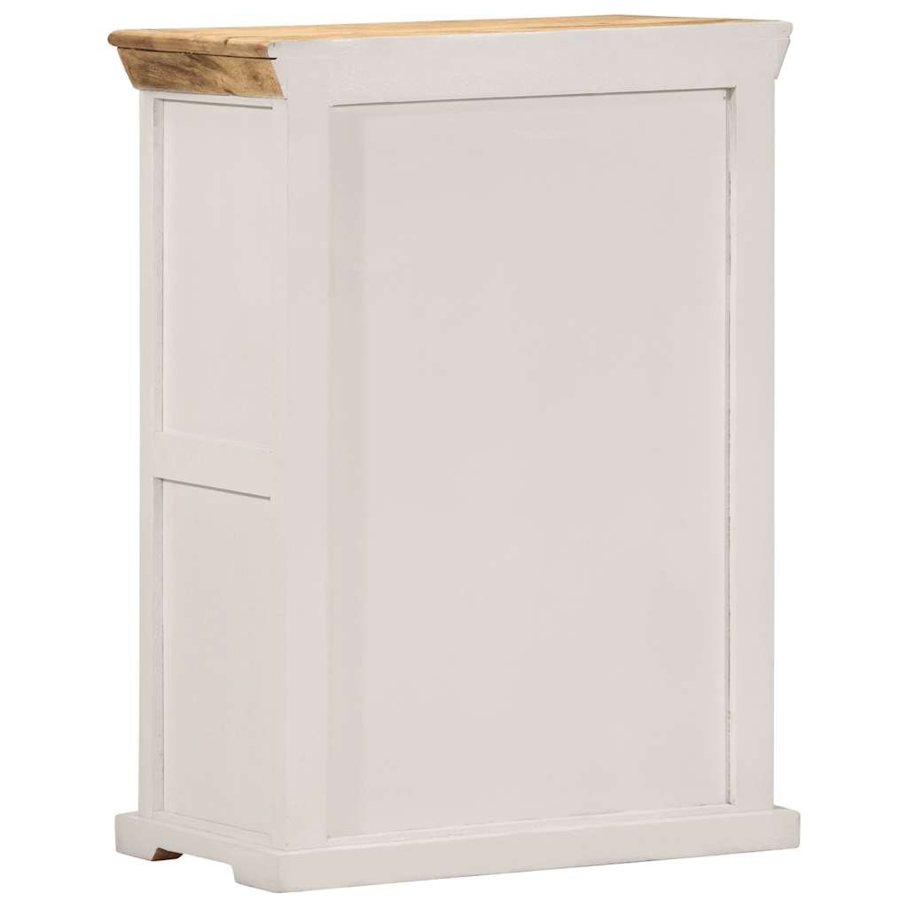 vidaXL Sideboard Weiß und Braun 55x30x73 cm Massivholz Mango