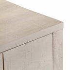 vidaXL Konsolentisch Weiß 110x35x75 cm Massivholz Mango