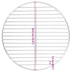 vidaXL Grillrost Rund Ø34,5 cm 304 Edelstahl