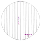 vidaXL Grillrost Rund Ø44,5 cm 304 Edelstahl