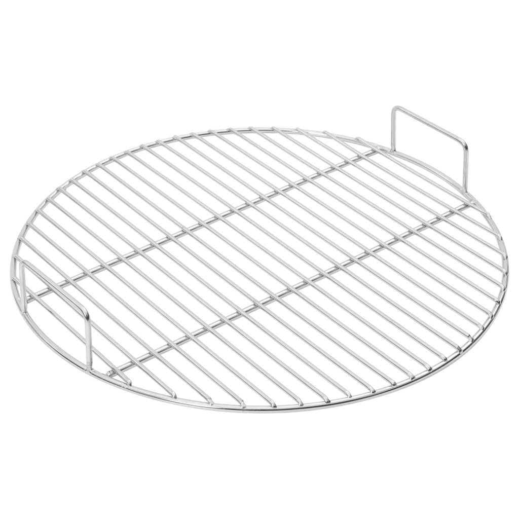 vidaXL Grillrost mit Griffen Rund Ø44,5 cm 304 Edelstahl