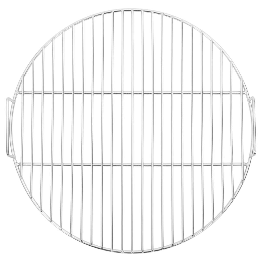 vidaXL Grillrost mit Griffen Rund Ø44,5 cm 304 Edelstahl
