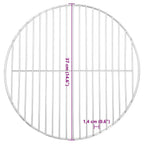 vidaXL Grillrost Rund Ø37 cm 304 Edelstahl