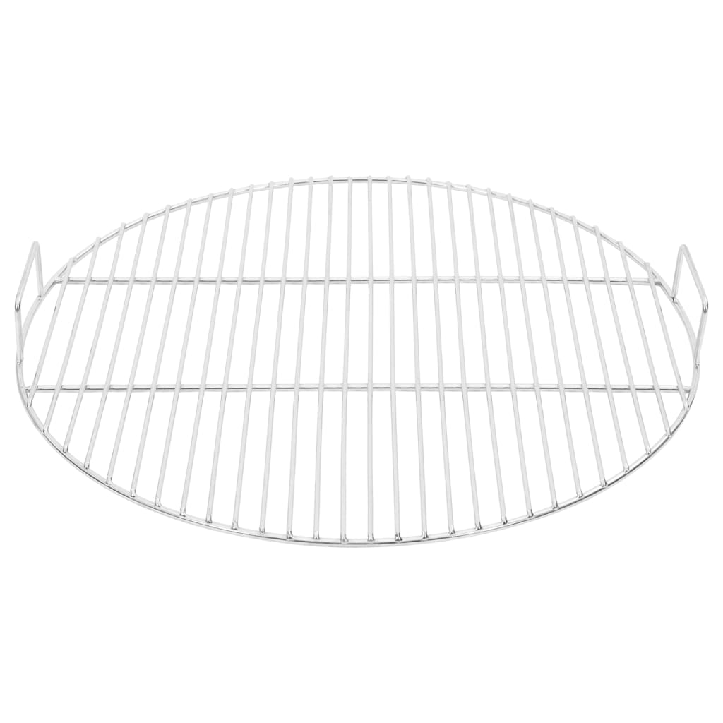 vidaXL Grillrost mit Griffen Rund Ø54 cm 304 Edelstahl