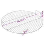 vidaXL Grillrost mit Griffen Rund Ø54 cm 304 Edelstahl