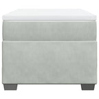 vidaXL Boxspringbett mit Matratze Hellgrau 80x200 cm Samt