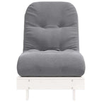 vidaXL Futon Schlafsofa mit Matratze Weiß 60x206x11 Massivholz Kiefer