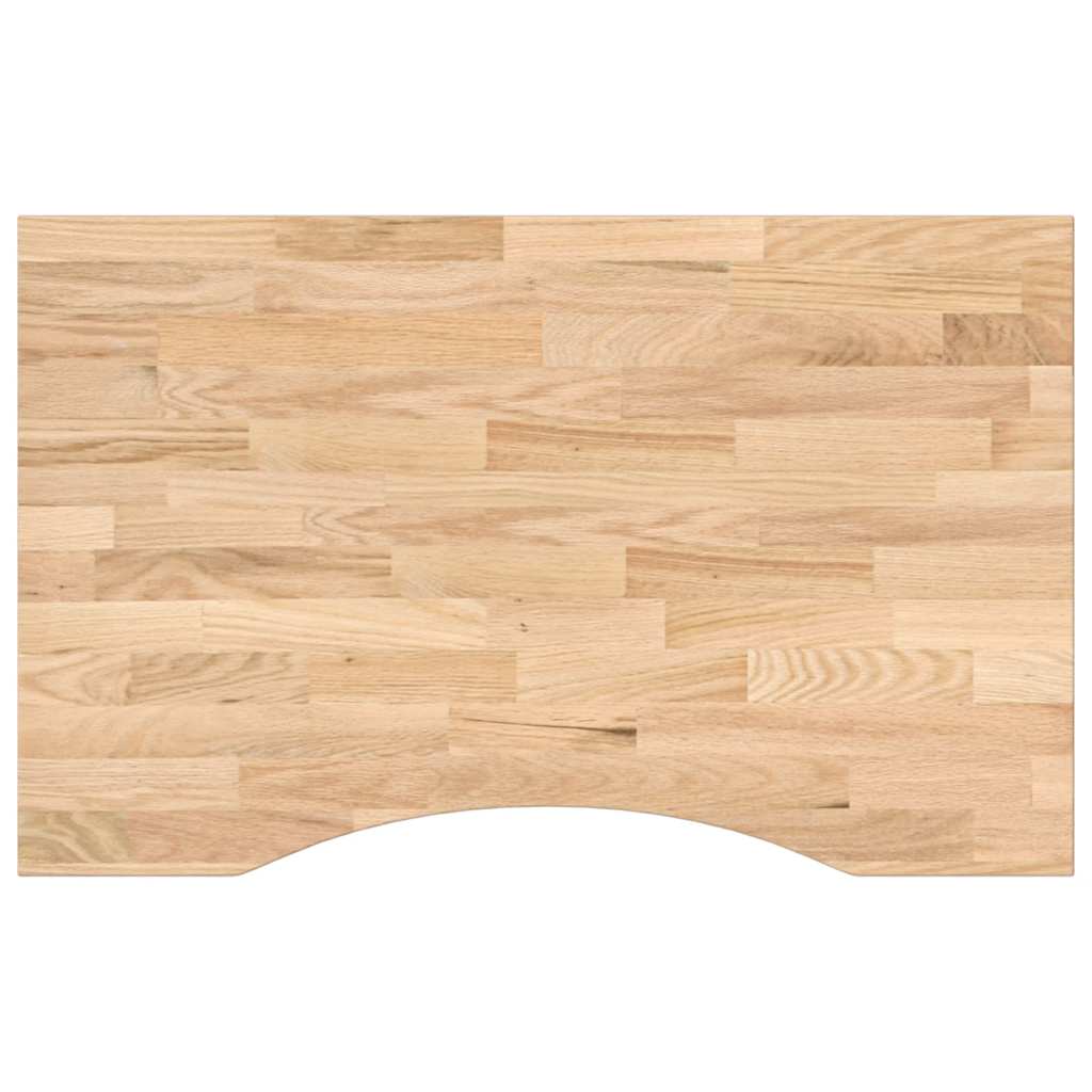 vidaXL Schreibtischplatte Unbehandelt 80x50x2,5 cm Massivholz Eiche
