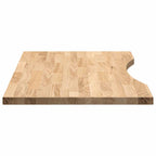 vidaXL Schreibtischplatte Unbehandelt 80x50x2,5 cm Massivholz Eiche