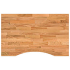 vidaXL Schreibtischplatte Hellbraun 80x50x2,5 cm Massivholz Eiche