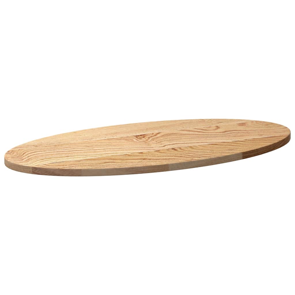 vidaXL Tischplatte 80x40x2 cm Massivholz Eiche Oval