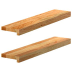 vidaXL Fensterbänke 2 Stk. Hellbraun 70x15x2 cm Massivholz Eiche