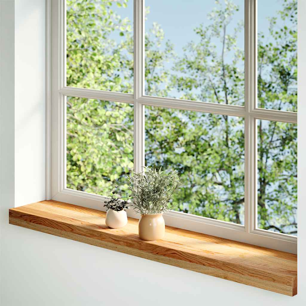 vidaXL Fensterbänke 2 Stk. Hellbraun 70x15x2 cm Massivholz Eiche