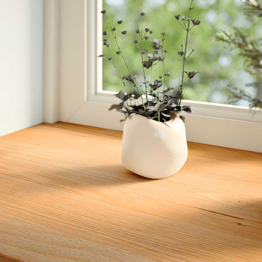 vidaXL Fensterbänke 2 Stk. Hellbraun 70x15x2 cm Massivholz Eiche