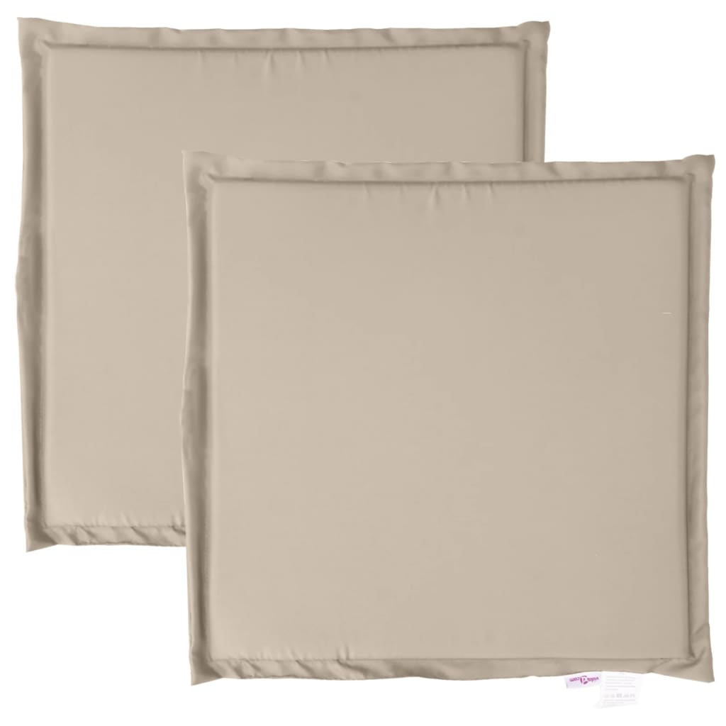 vidaXL Garten-Sitzkissen 2 Stk. Taupe 45x45x2 cm Quadratisch