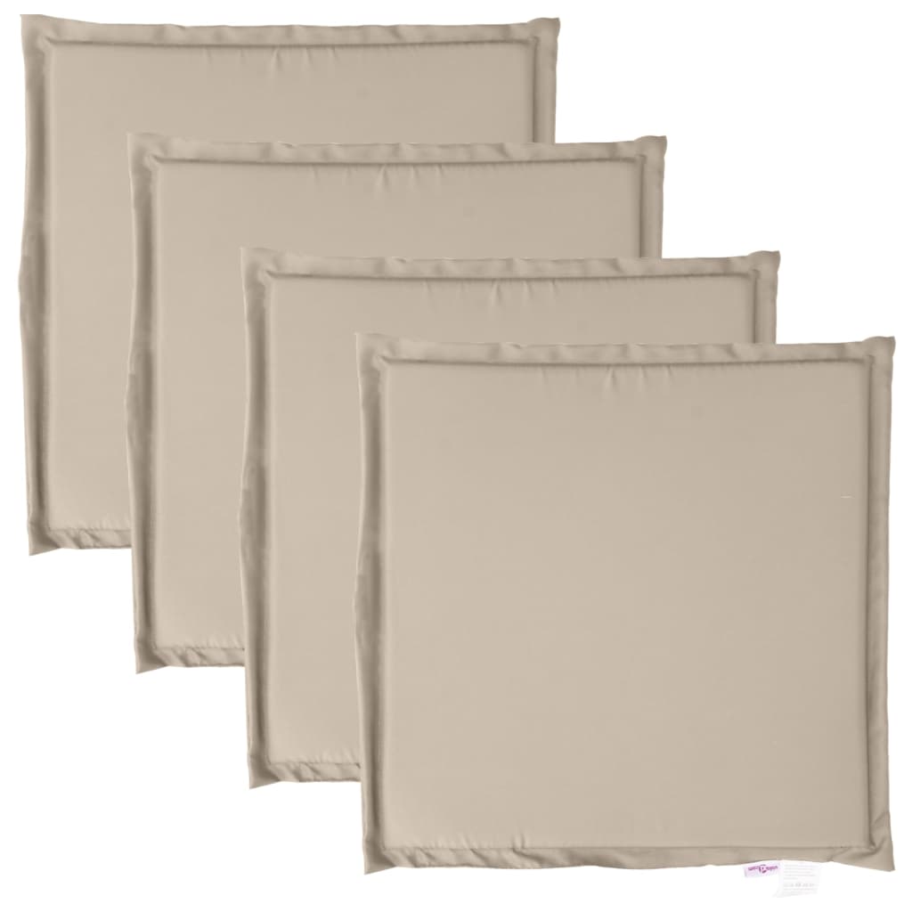 vidaXL Garten-Sitzkissen 4 Stk. Taupe 45x45x2 cm Quadratisch
