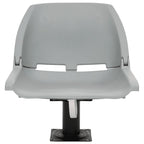 vidaXL 2-tlg. Bootssitz-Set Klappbar Kein Kissen Grau 48x51x41 cm