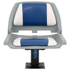 vidaXL 2-tlg. Bootssitz-Set Klappbar Blau und Weiß 48x51x41 cm