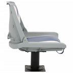 vidaXL 2-tlg. Bootssitz-Set Klappbar Blau und Weiß 48x51x41 cm