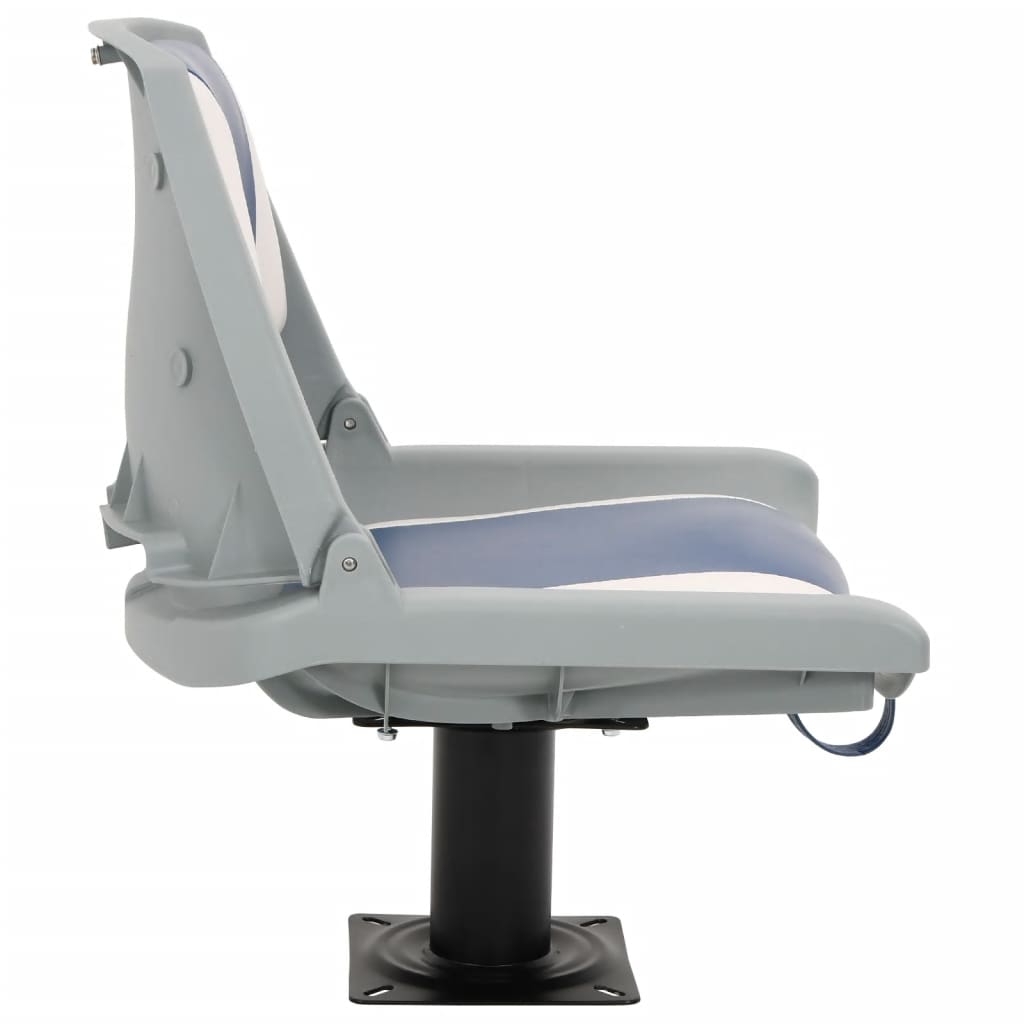 vidaXL 2-tlg. Bootssitz-Set Klappbar Blau und Weiß 48x51x41 cm