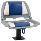 vidaXL 4-tlg. Bootssitz-Set Klappbar Blau und Weiß 48x51x41 cm