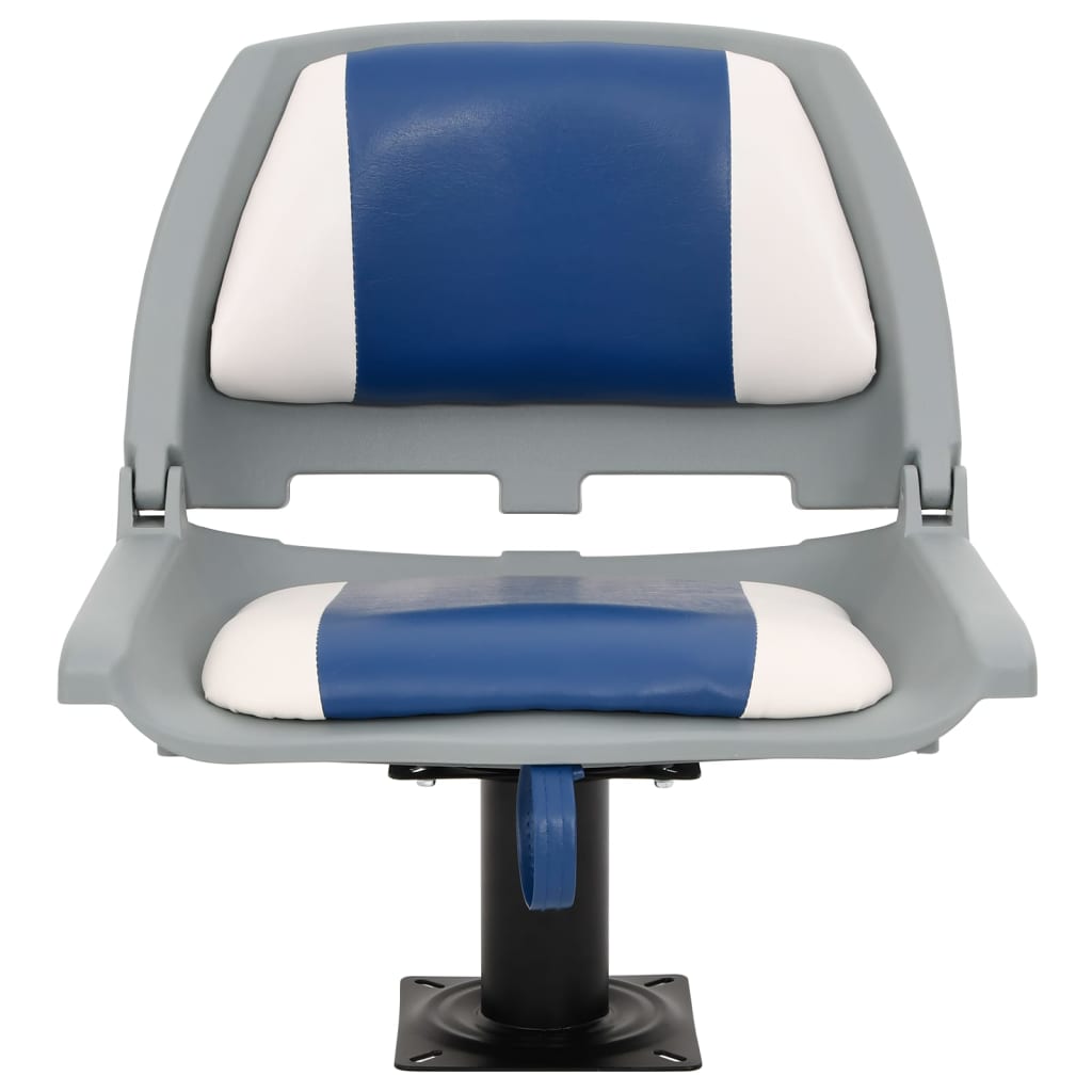 vidaXL 4-tlg. Bootssitz-Set Klappbar Blau und Weiß 48x51x41 cm