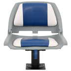 vidaXL 4-tlg. Bootssitz-Set Klappbar Blau und Weiß 48x51x41 cm