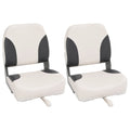 vidaXL Bootssitze 2 Stk. mit Hoher Rückenlehne Klappbar 41x36x48 cm