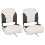 vidaXL Bootssitze 2 Stk. mit Hoher Rückenlehne Klappbar 41x36x48 cm